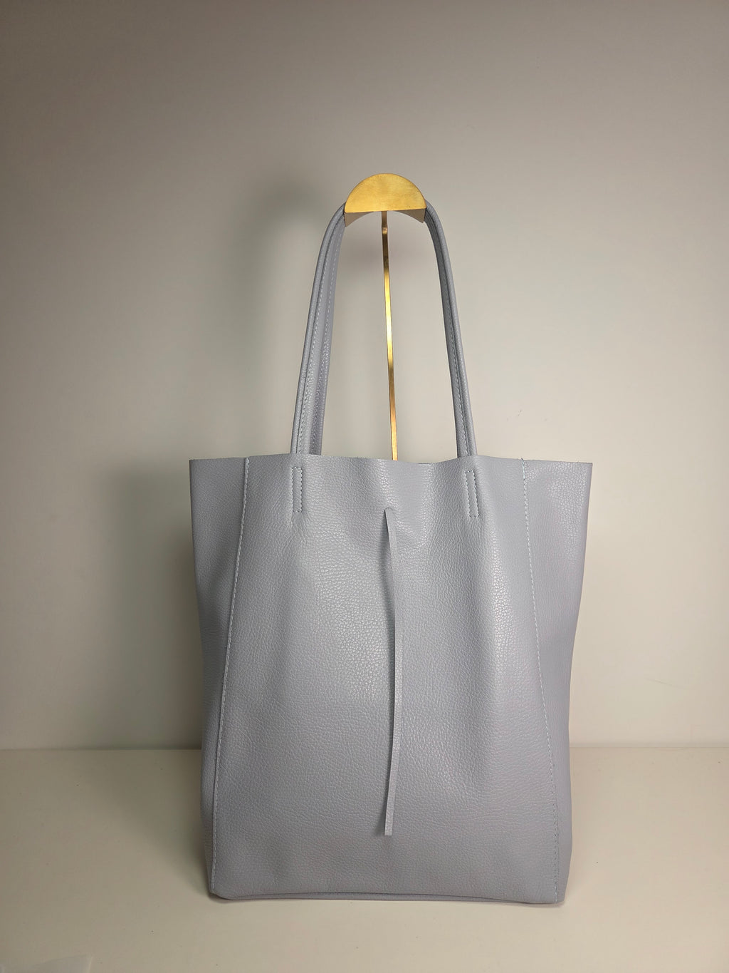 Shopper Grande Soft Aqua - 100% Italiaans leer