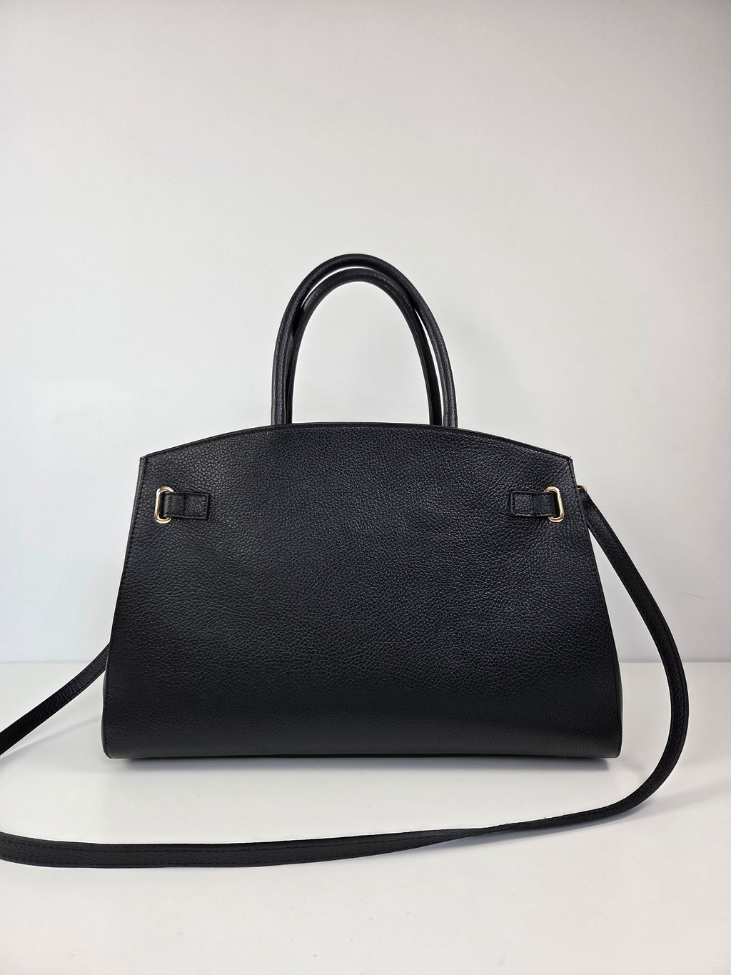 Classic Tote Zwart - Tijdloze leren handtas met schouderriem