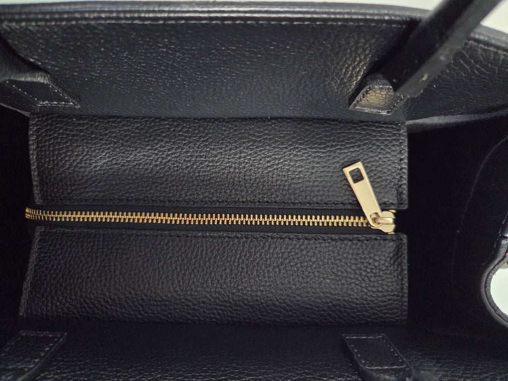 Classic Tote Zwart - Tijdloze leren handtas met schouderriem