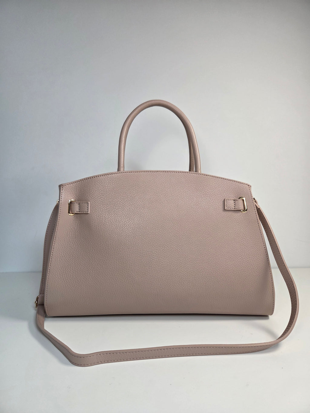 Classic Tote Nude Rosa – Tijdloze leren handtas met schouderriem