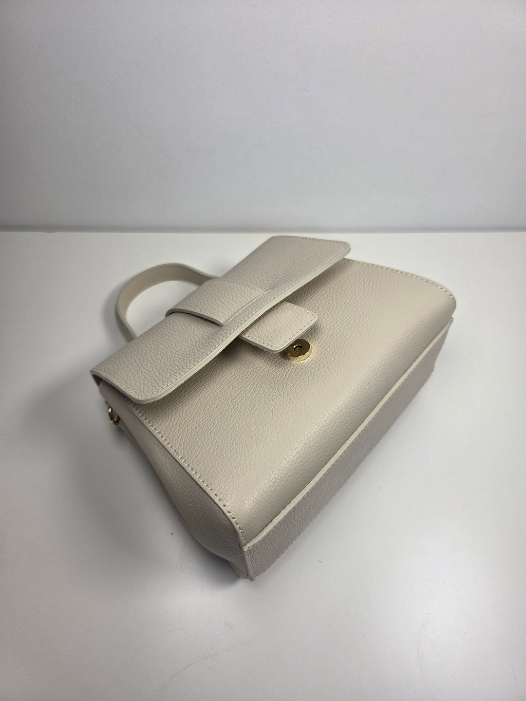 Leren Handtas - Panna Milk Beige