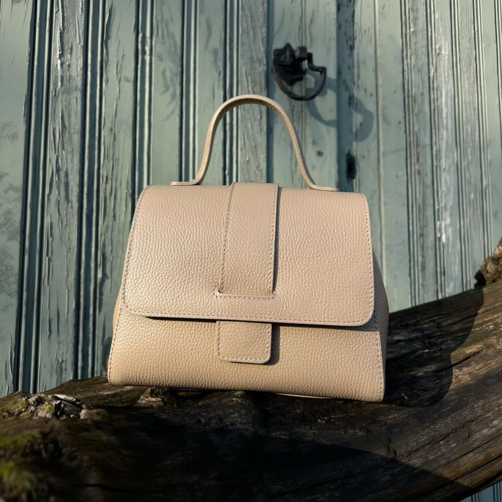 Leren Handtas - Taupe