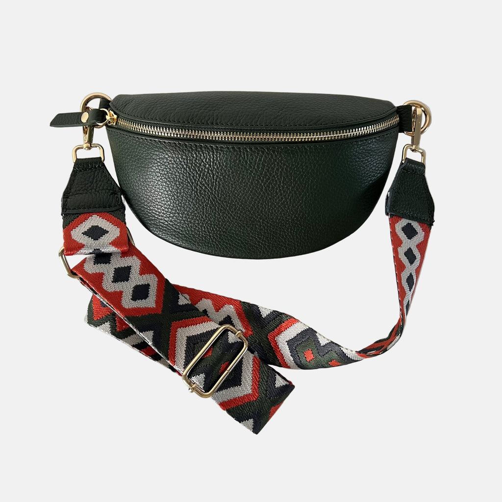 Leren Crossbody Heuptas met Brede Band