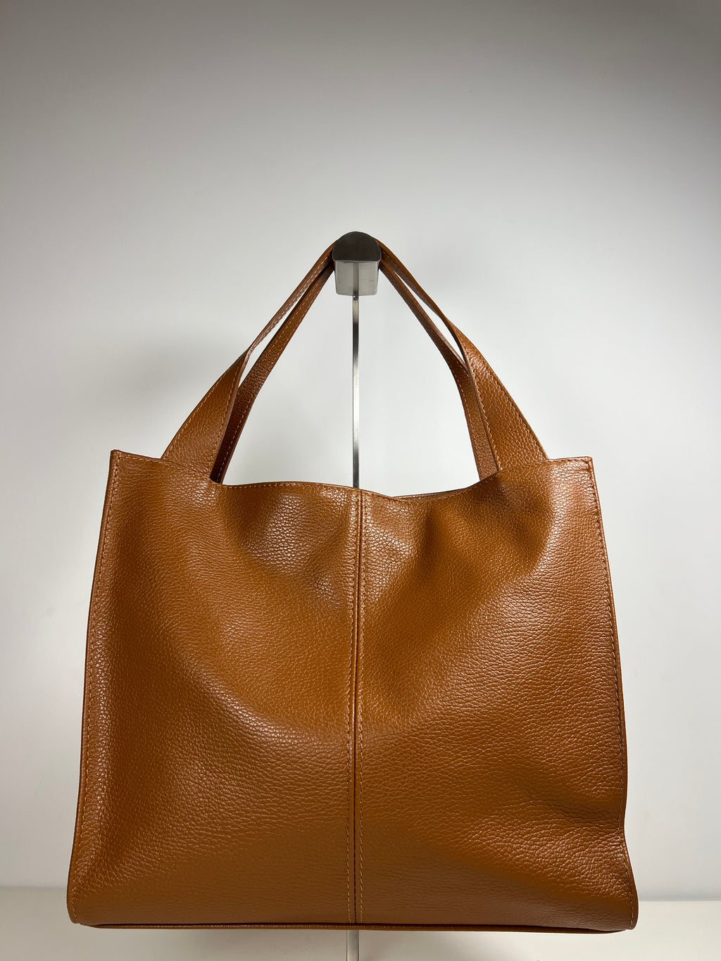 Leren Shopper - cognac