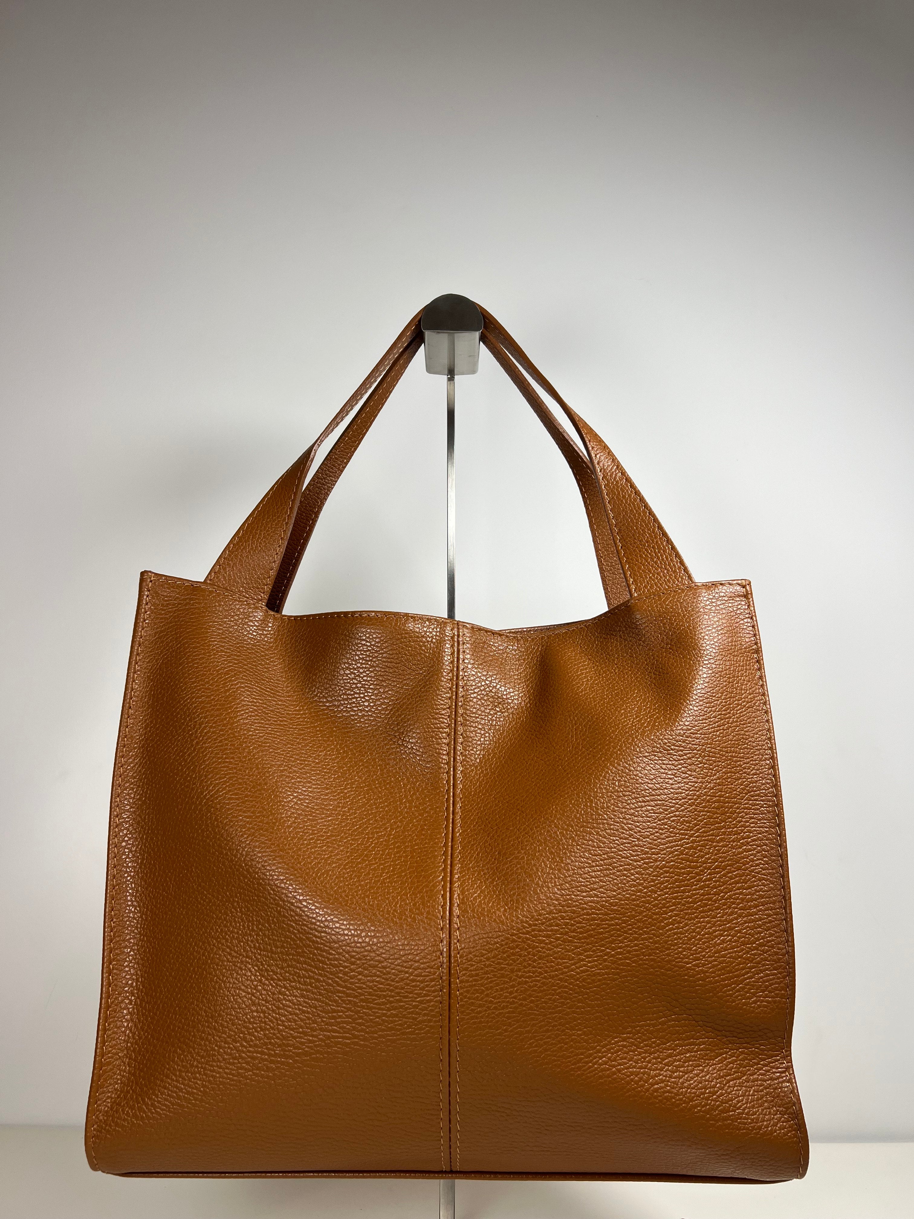 Leren Shopper - 100% Italiaans Leer - Ruim & Tijdloos