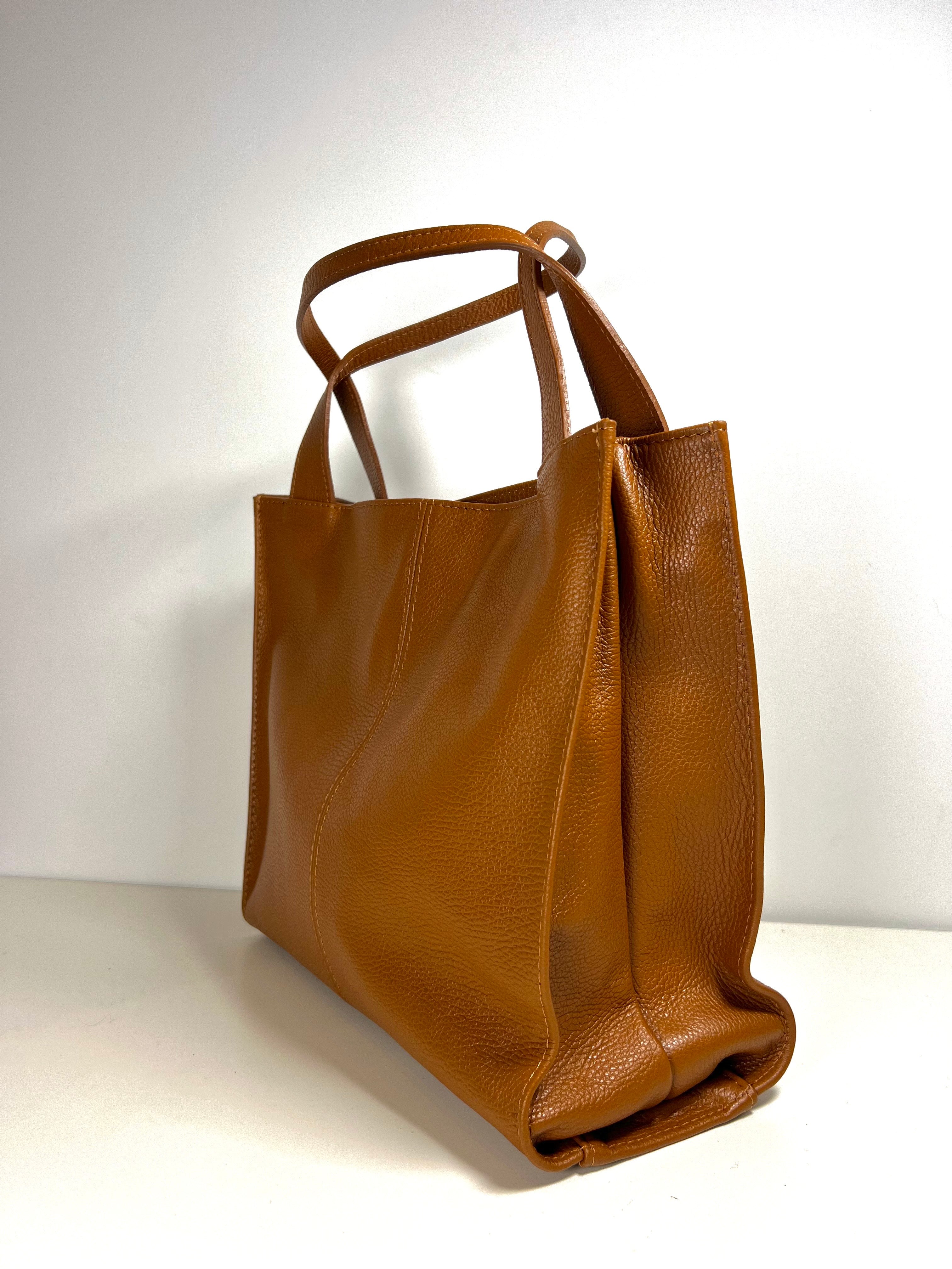 Leren Shopper - 100% Italiaans Leer - Ruim & Tijdloos