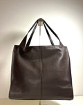 Leren Shopper - coffee