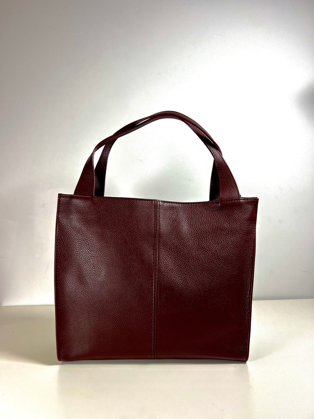 Leren Shopper - bordo