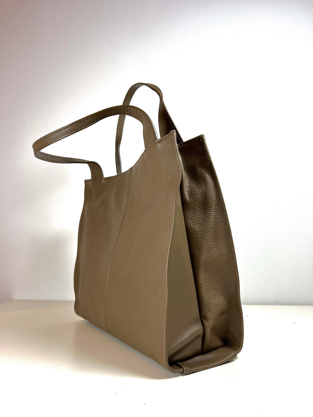 Leren Shopper - 100% Italiaans Leer - Ruim & Tijdloos