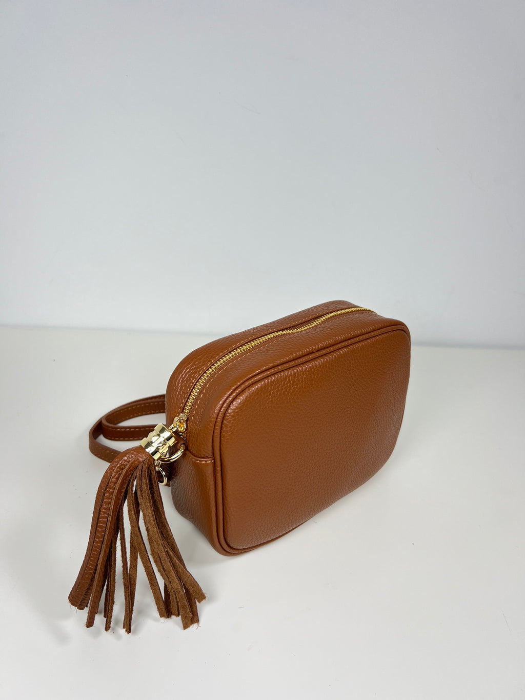 Leren Crossbodytas met Kwastje