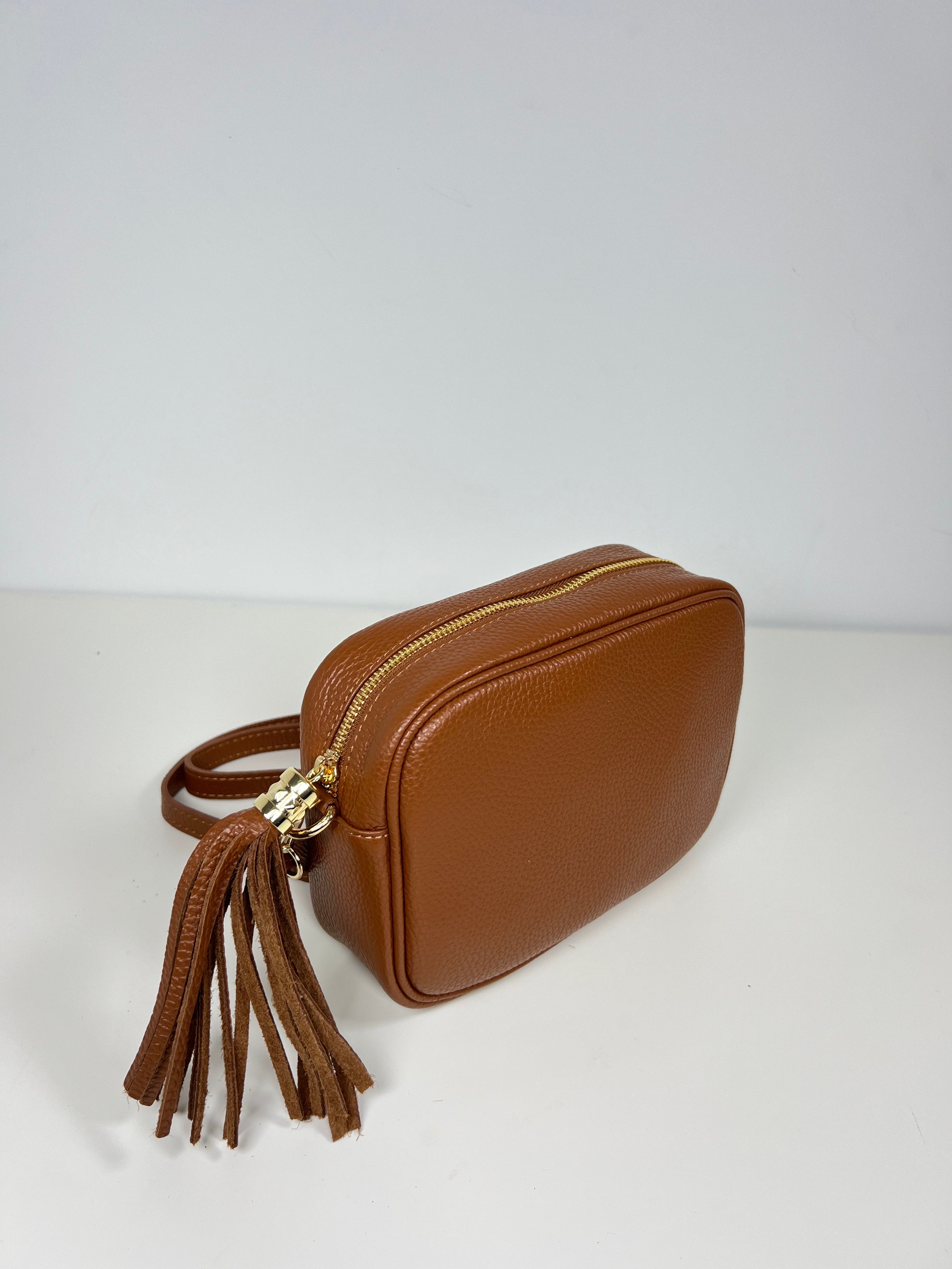 Leren Crossbodytas met Kwastje