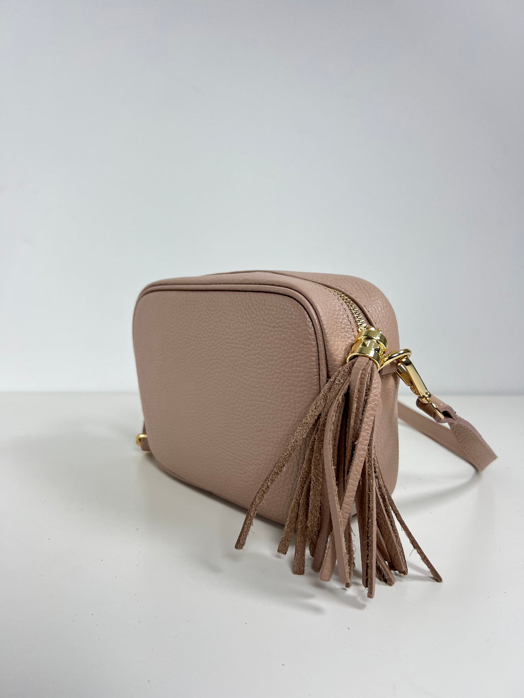 Leren Crossbodytas met Kwastje