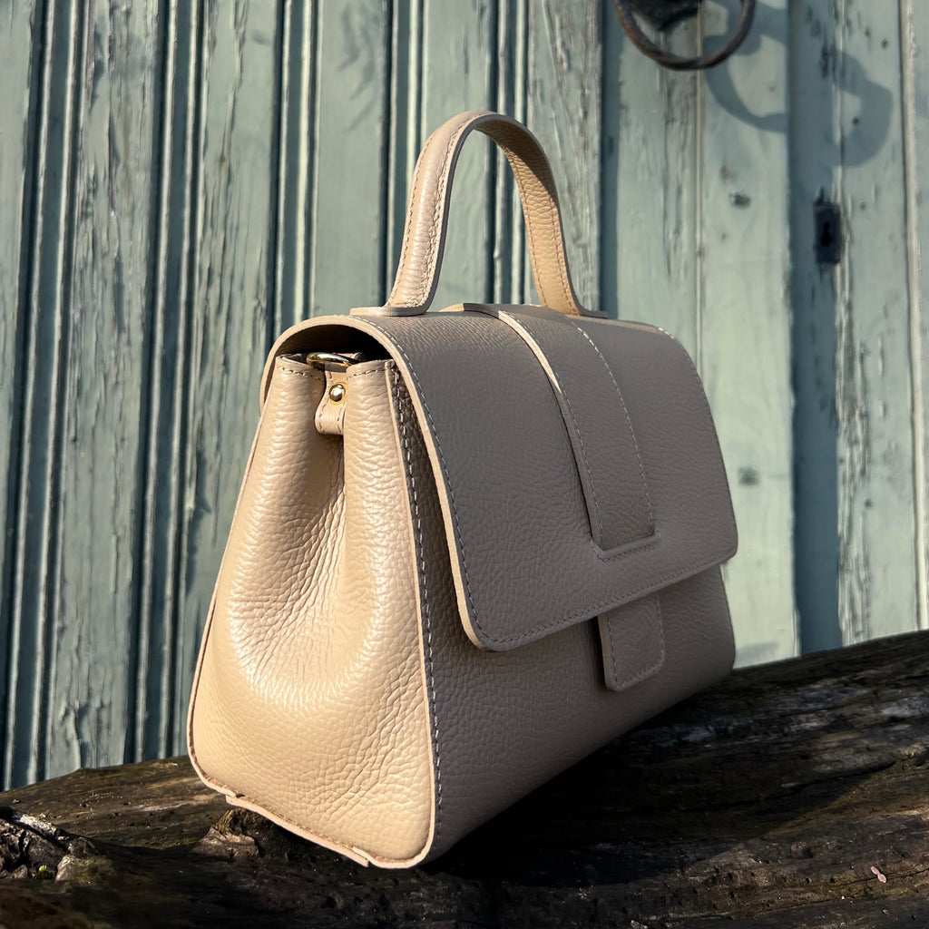 Leren Handtas - Taupe