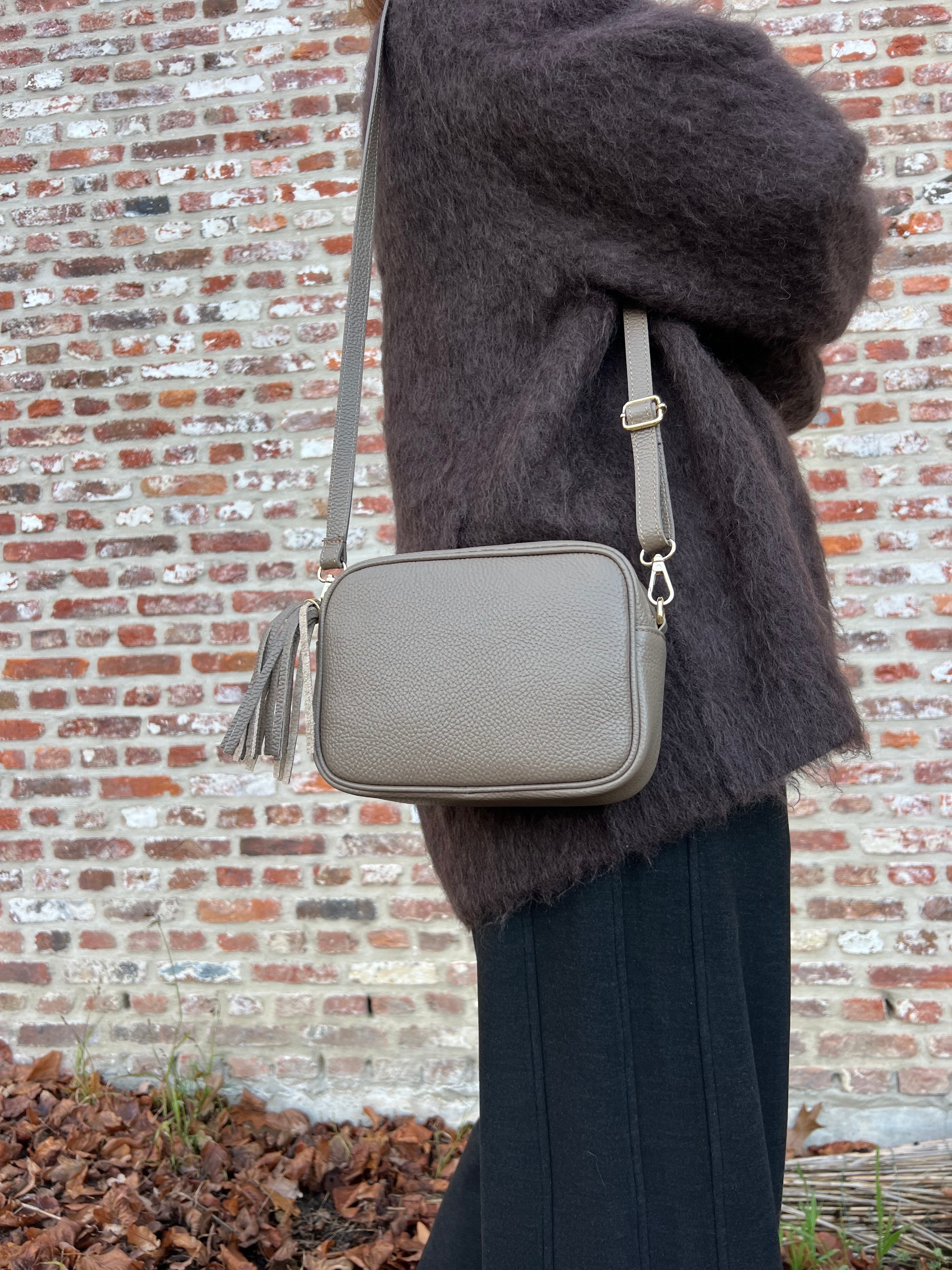 Leren Crossbodytas met Kwastje