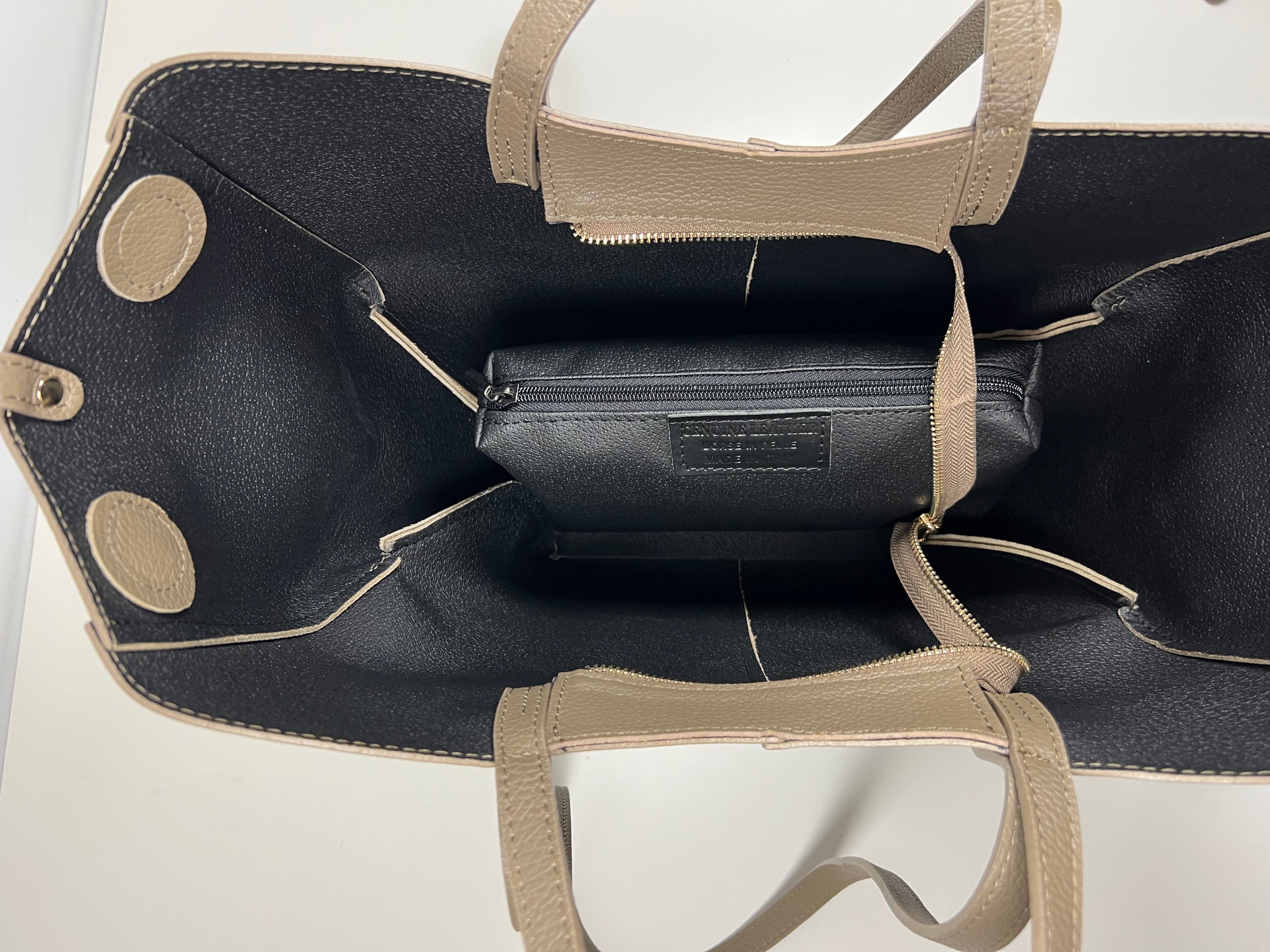 Leren Shopper - Italiaans leer met afneembare etui