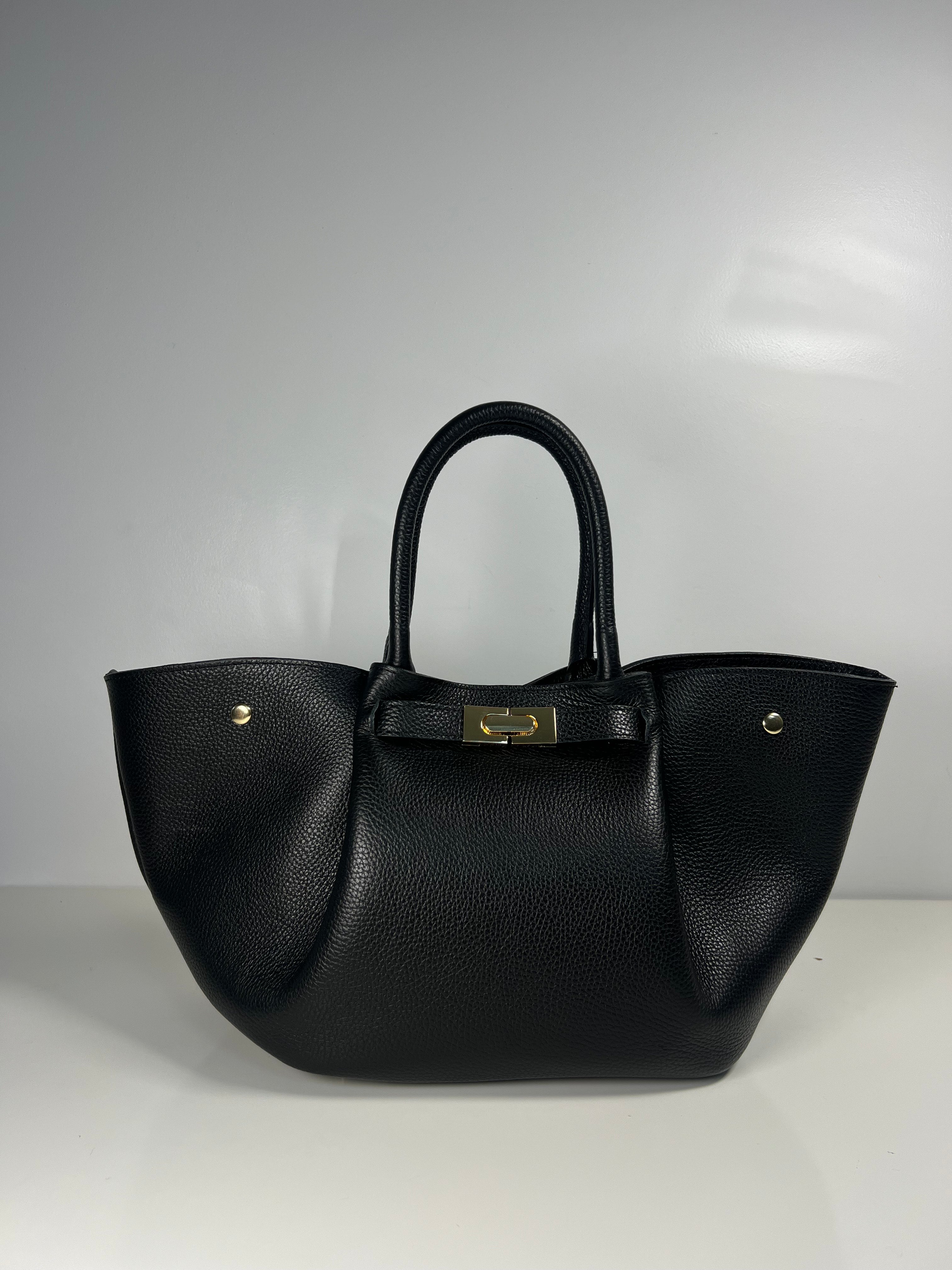 Elegante leren handtas met tijdloze vorm