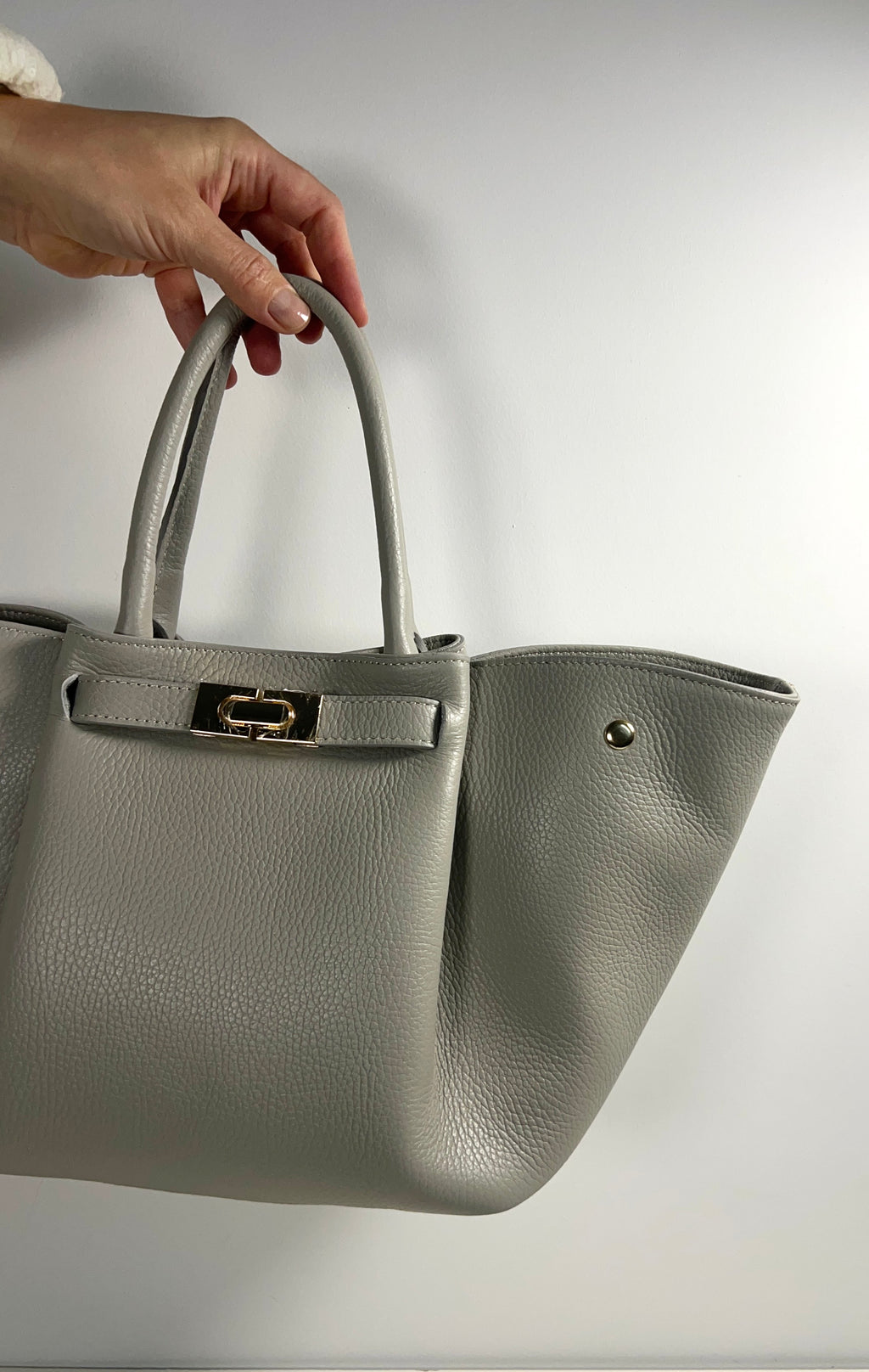 Elegante leren handtas met tijdloze vorm