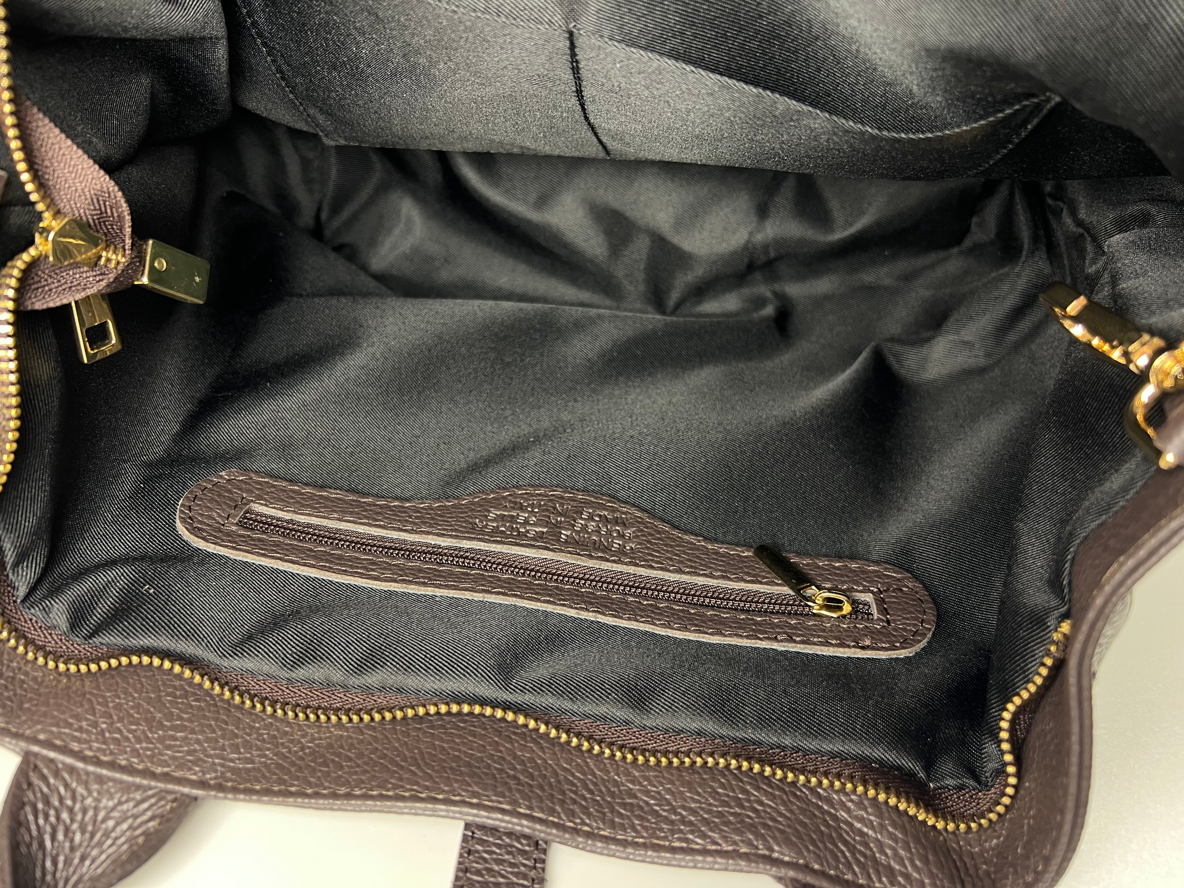 Medium leren shopper met verfijnd design