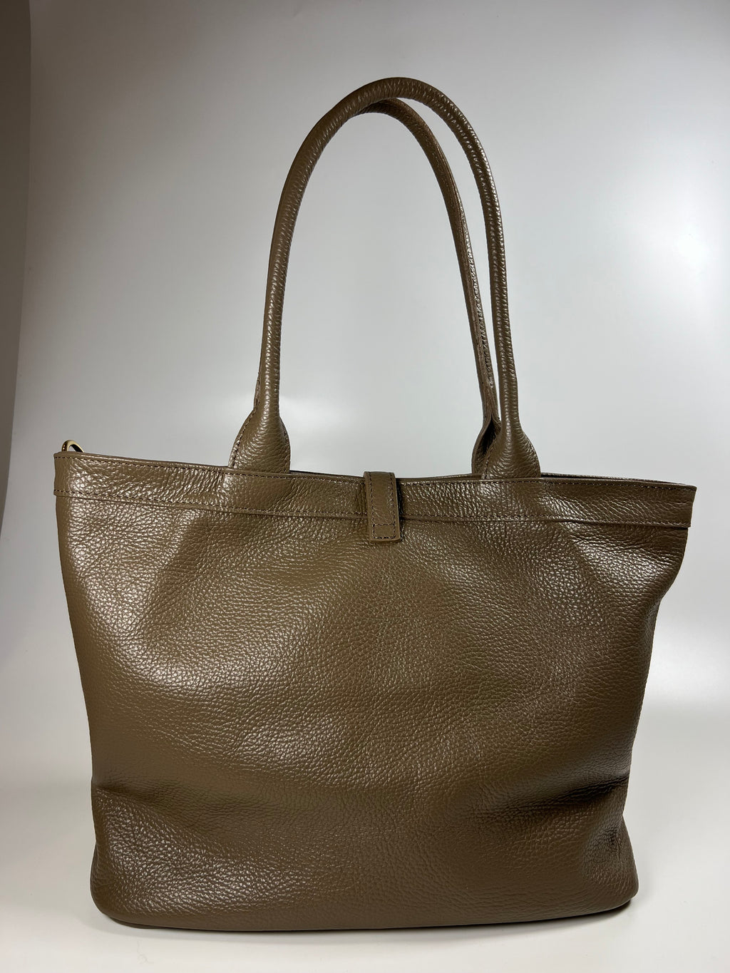 Medium leren shopper met verfijnd design