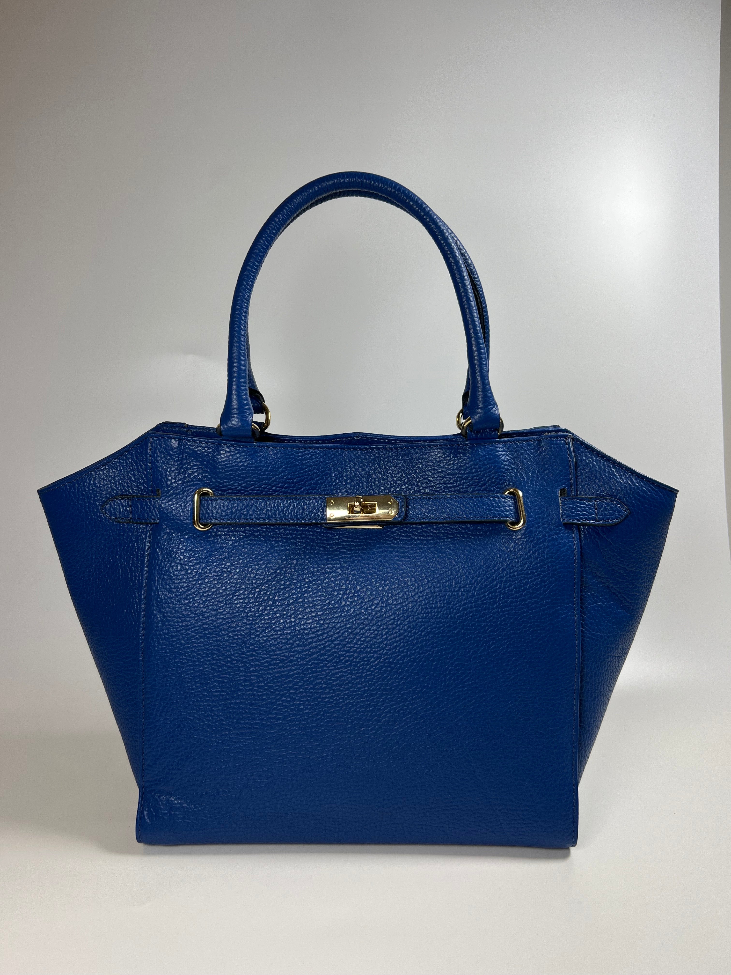 Elegante leren handtas in rijke kleur