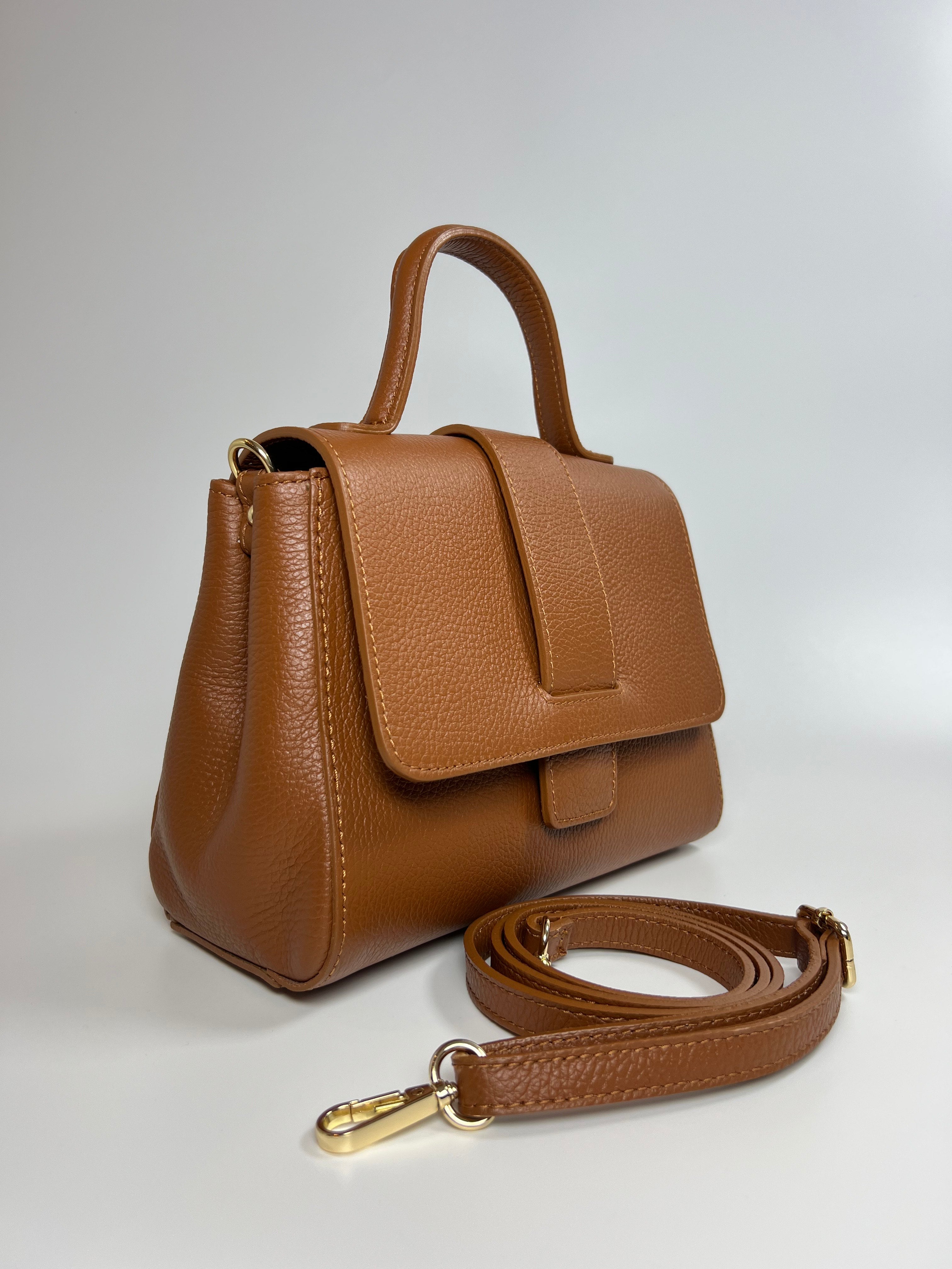 Italiaanse Leren Handtas in Tijdloos Design